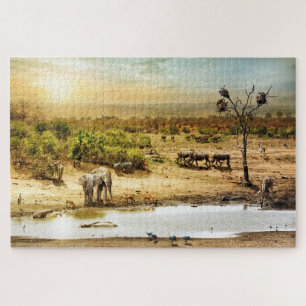 Südafrikanisches Safari-Fantasie-Land Puzzle
