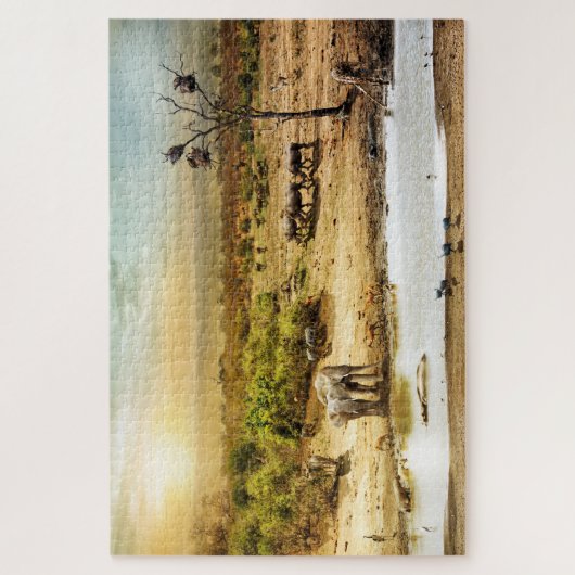 Südafrikanisches Safari-Fantasie-Land Puzzle (Vertikal)