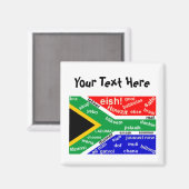 Südafrikanisches Slang-Magnet-Template Magnet (Vorderseite/Rückseite)