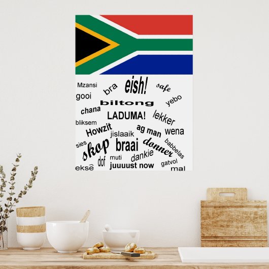 Südafrikanisches Slang Poster (Küche)