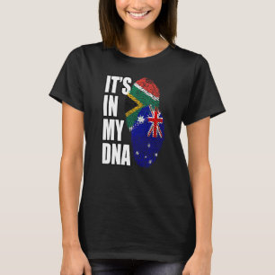 Südafrikanisches und australisches Mix-DNA-Flaggen T-Shirt