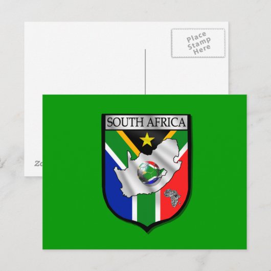 Südafrikas Fußball-Schildkröte Postkarte (Vorne/Hinten)