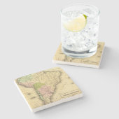 SüdAmericaOlney Karte Steinuntersetzer (Seitenansicht)