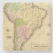 SüdAmericaOlney Karte Steinuntersetzer (Vorderseite)