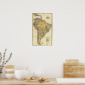 Südamerika 1823 poster (Küche)