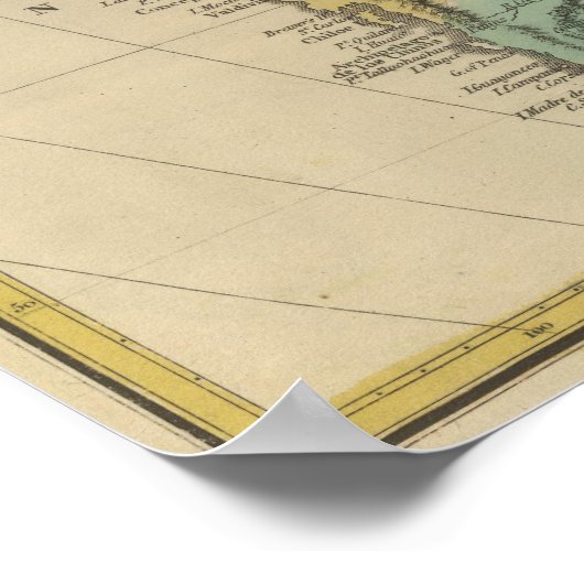 Südamerika 24 poster (Ecke)