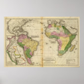 Südamerika, Afrika Poster (Vorne)