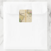 Südamerika, Afrika Quadratischer Aufkleber (Tasche)