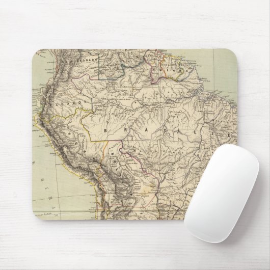 Südamerika Atlas Karte Mousepad (Mit Mouse)
