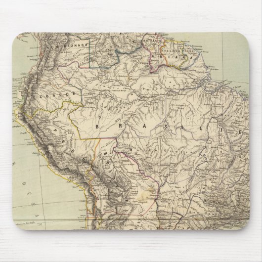 Südamerika Atlas Karte Mousepad (Vorne)