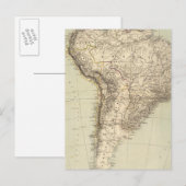 Südamerika-Atlas-Karte Postkarte (Vorne/Hinten)