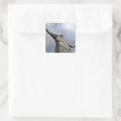 Südamerika, Brasilien, Rio de Janeiro Christ 3 Quadratischer Aufkleber (Tasche)