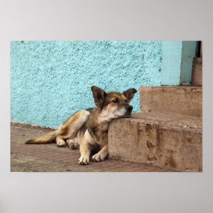 Südamerika, Chile, Valparaiso. Deutsch Poster