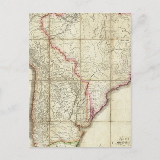 Südamerika-Karte 3 Postkarte (Vorderseite)