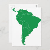 Südamerika-Karte Postkarte (Vorne/Hinten)