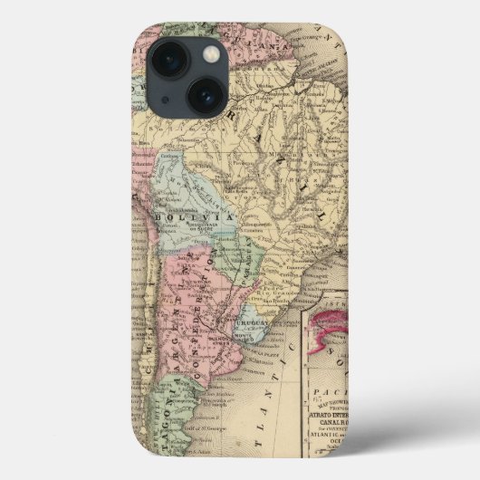 Südamerika-Karte von Mitchell Case-Mate iPhone Hülle (Rückseite)