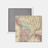 Südamerika-Karte von Mitchell Magnet (Vorderseite/Rückseite)