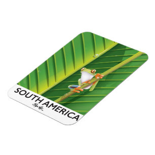 Südamerika-Laubfrosch-Urlaubsposter Magnet