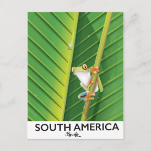Südamerika-Laubfrosch-Urlaubsposter Postkarte