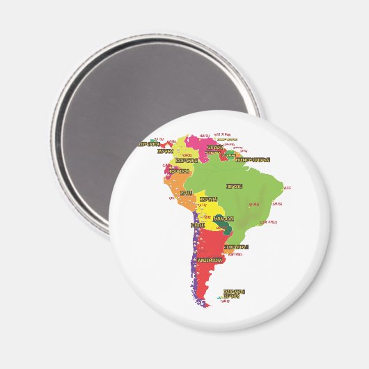 Südamerika Magnet (Vorderseite/Rückseite)