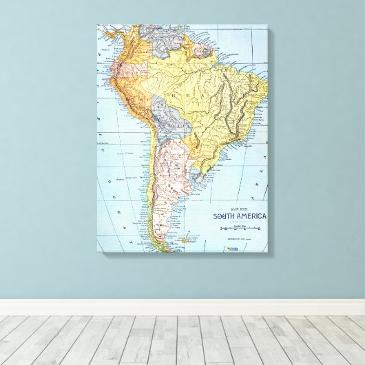 SÜDAMERIKA: MAP, c1890 Leinwanddruck (Insitu (Holzboden))