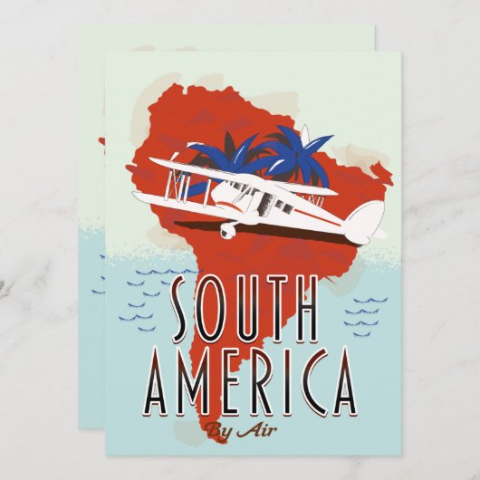 Südamerika mit Flugplakat (Vorne/Hinten)