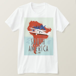 Südamerika mit Flugplakat T-Shirt