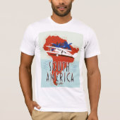 Südamerika mit Flugplakat T-Shirt (Vorderseite)