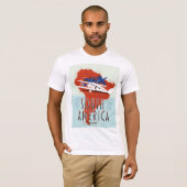 Südamerika mit Flugplakat T-Shirt (Vorne ganz)