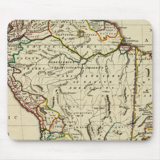 Südamerika mit umrissenen Grenzen Mousepad (Vorne)