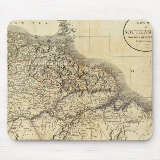 Südamerika Nord Mousepad (Vorne)