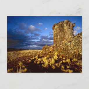 Südamerika, Peru, in der Nähe des Titicacassees. Postkarte