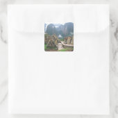 Südamerika, Peru, Machu Picchu Quadratischer Aufkleber (Tasche)