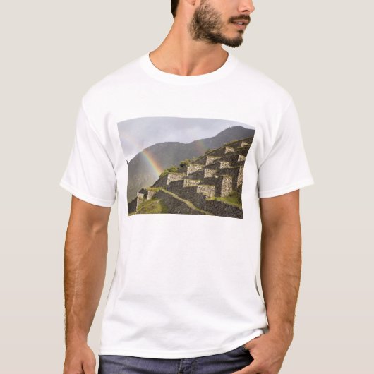 Südamerika, Peru, Machu Picchu. Regenbogen T-Shirt (Vorderseite)