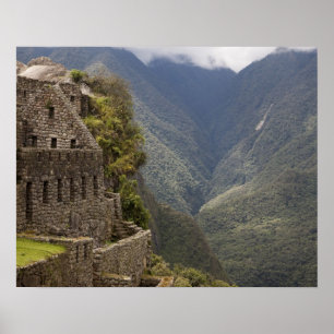 Südamerika, Peru, Machu Picchu Steinruinen Poster