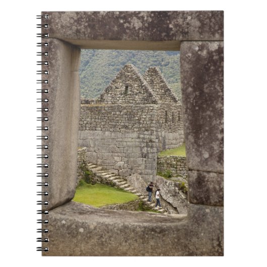 Südamerika, Peru, Machu Picchu. Zwei Touristen Notizblock (Vorderseite)