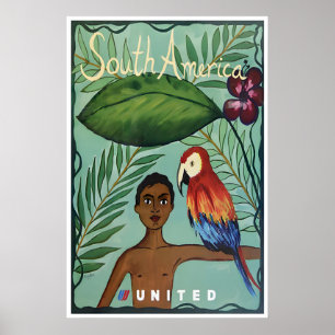 Südamerika Poster Art Reise Druck Home Wand
