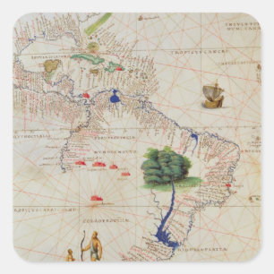 Südamerika Quadratischer Aufkleber