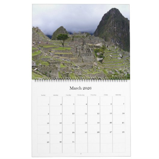 Südamerika vistas 2025 (mit Standorten) groß Kalender (Mär 2026)