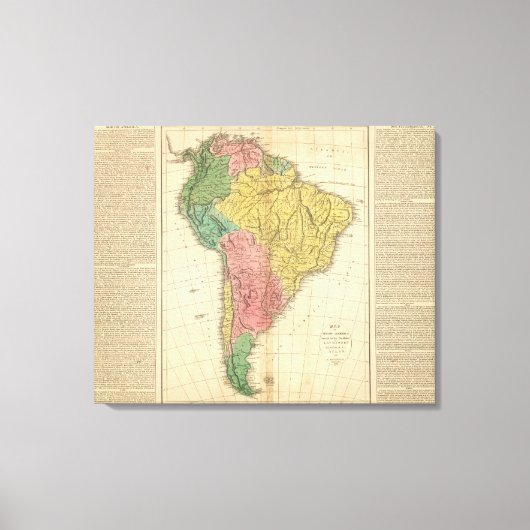 Südamerikakarte Leinwanddruck (Vorderseite)