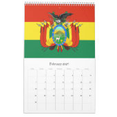 Südamerikanische Flaggen Kalender (Feb 2027)