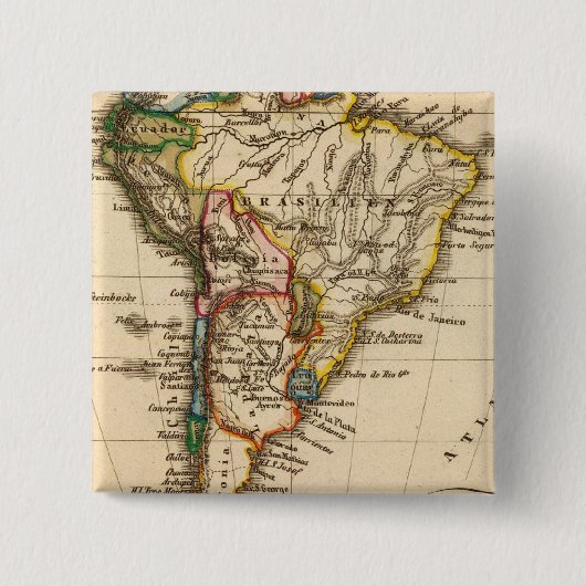Südamerikanische Karte Button (Vorderseite)