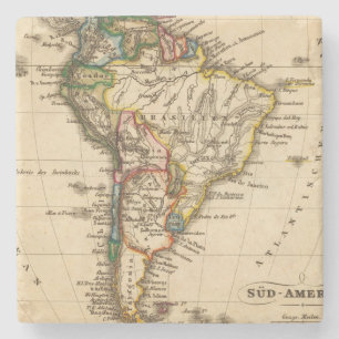 Südamerikanische Karte Steinuntersetzer