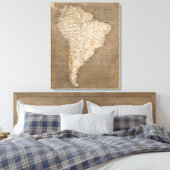 Südamerikanische Karte von Arrowsmith Leinwanddruck (Insitu (Schlafzimmer))
