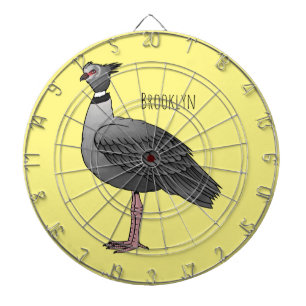Südamerikanische Tschaja-Vogel-Cartoon-Illustratio Dartscheibe