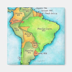 Südamerikanische Unabhängigkeit Magnet