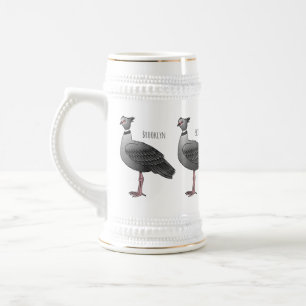 Südamerikanische Vogel-Kartoonillustration Bierglas
