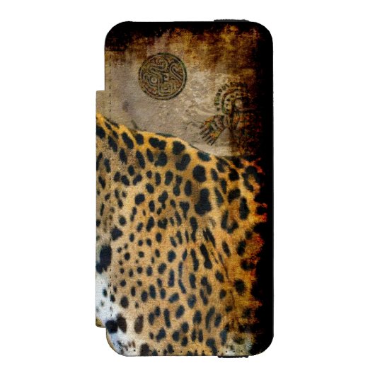 Südamerikanischer Jaguar im Tempel von Caracal Incipio iPhone Geldbeutel-Hülle (Folio Vorderseite)