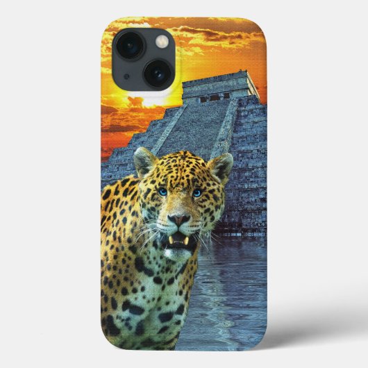 Südamerikanischer Jaguar in Chichen Itza Case-Mate iPhone Hülle (Rückseite)