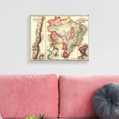 SüdamerikaPanoramakarte Südamerika 2 Leinwanddruck (Insitu (Wohnzimmer))